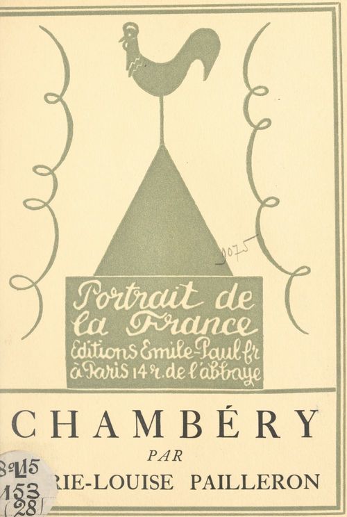 ebook cover of Chambéry, by Marie-Louise Pailleron