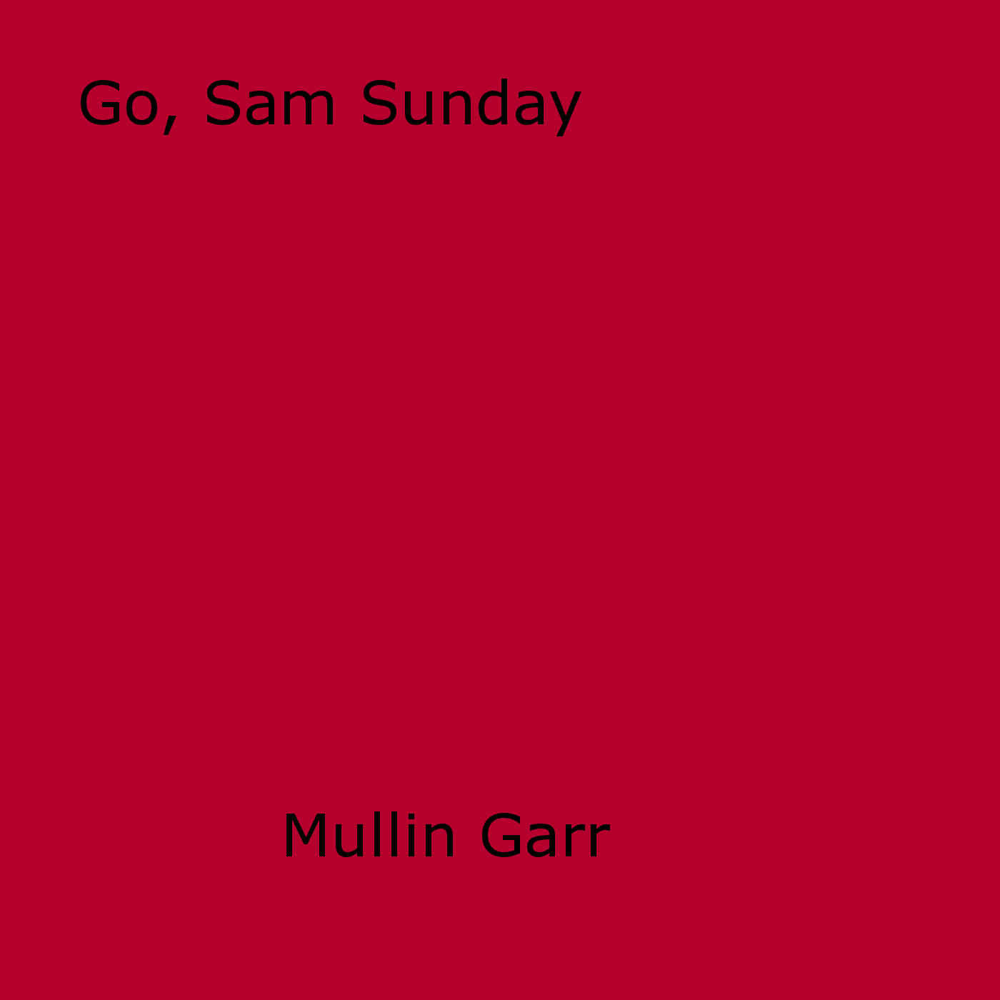 ebook cover of Go, Sam Sunday, by Mullin Garr