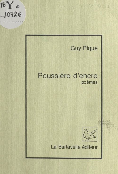 Couverture ebook de Poussière d'encre, de Guy Pique