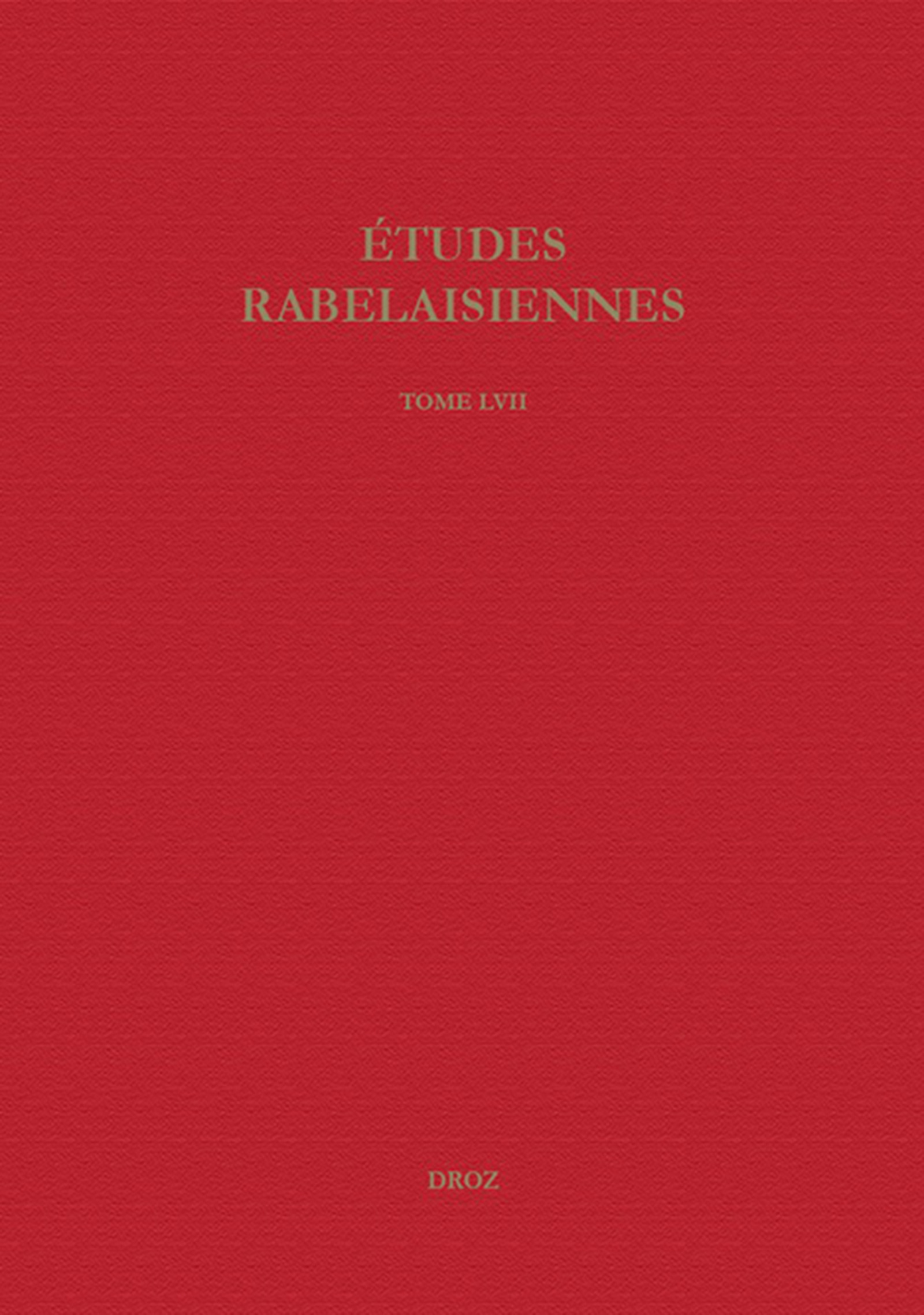 ebook cover of Études rabelaisiennes, by Anonyme