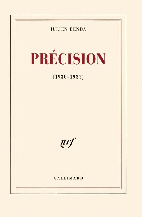 ebook cover of Précision (1930-1937), by Julien Benda