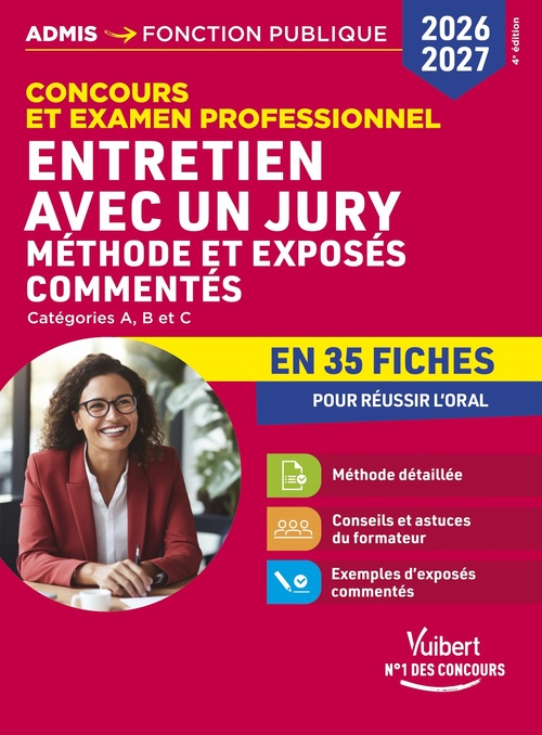 ebook cover of Entretien avec un jury en 35 fiches 2026-2027 - Méthodes et exposés commentés, by Olivier Bellégo