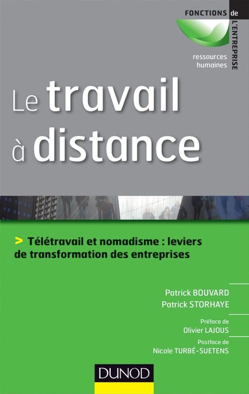 ebook cover of Le travail à distance, by Patrick Bouvard, Patrick Storhaye