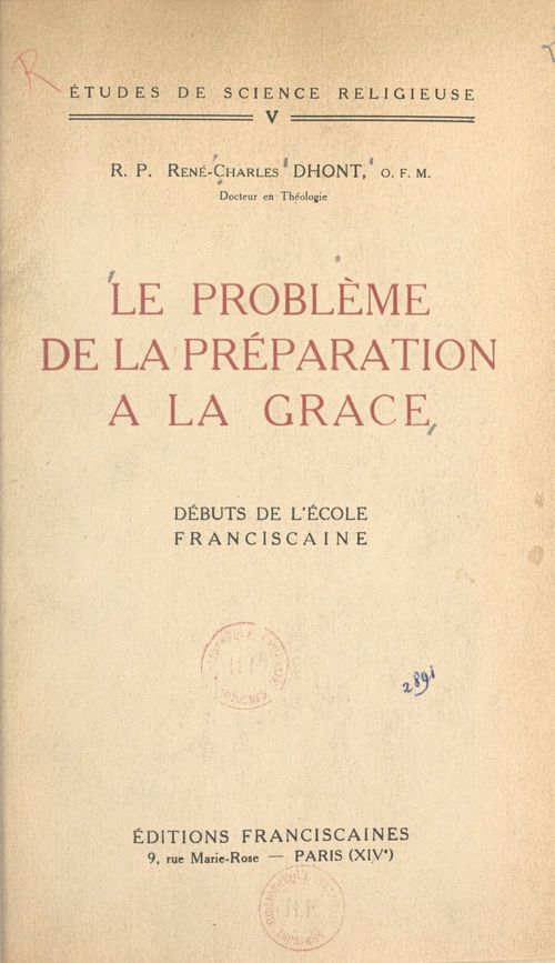 ebook cover of Le problème de la préparation à la grâce, by Rene-Charles Dhont