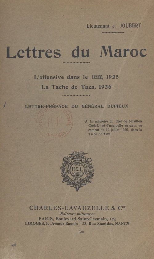 Couverture ebook de Lettres du Maroc, de Jacques Joubert