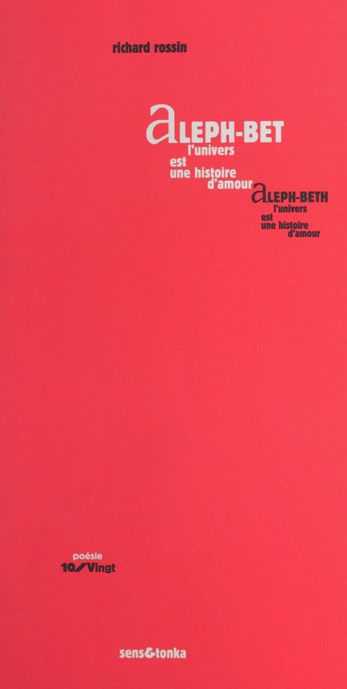 Couverture ebook de Aleph-bet : l'univers est une histoire d'amour, de Rossin/Richard