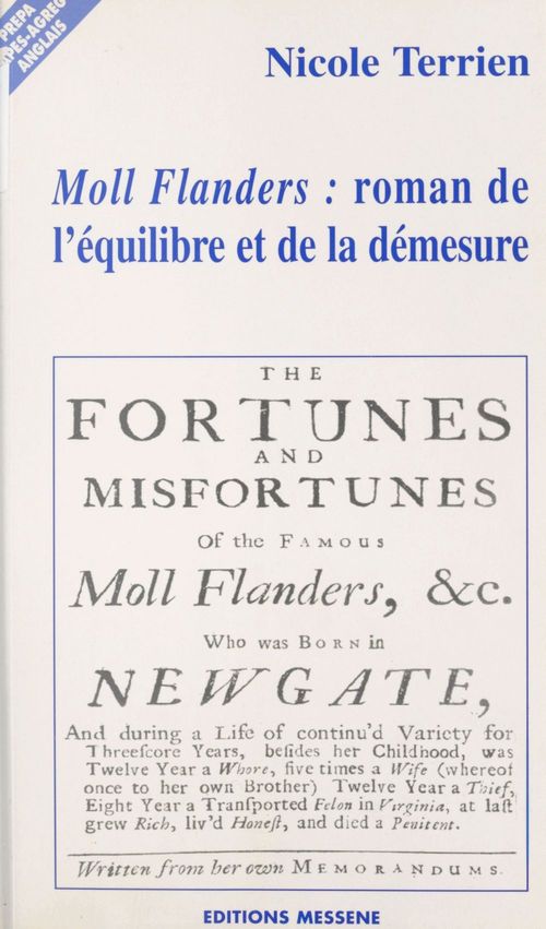 Couverture ebook de «Moll Flanders» : Roman de l'équilibre et de la démesure, de Nicole Terrien