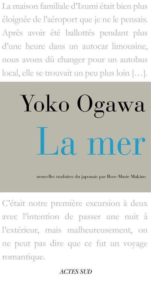 ebook cover of La mer, by Yôko Ogawa
