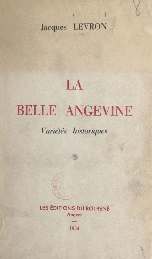 Couverture ebook de La belle Angevine, de Jacques Levron