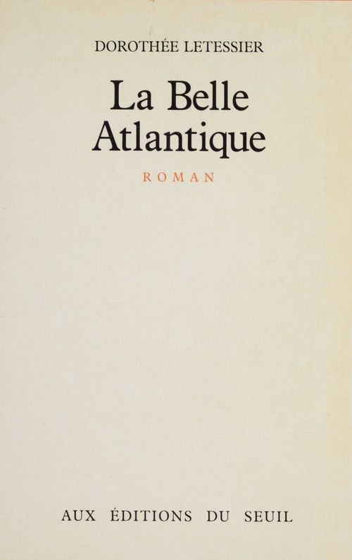 Couverture ebook de La Belle Atlantique, de Letessier Dorothee
