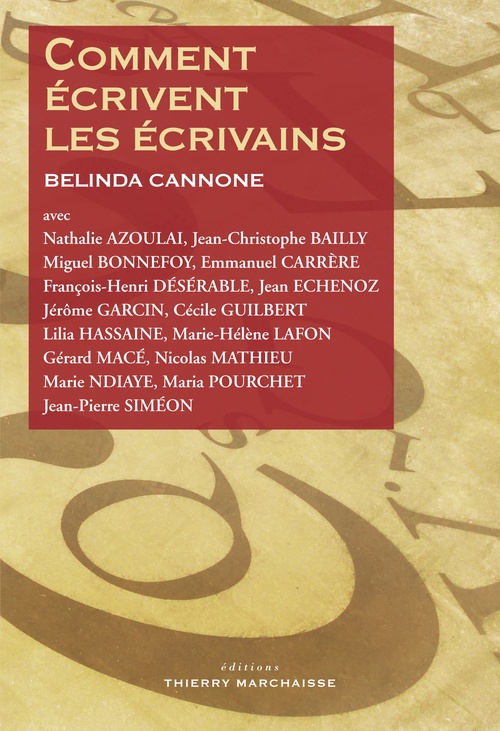 Couverture ebook de Comment écrivent les écrivains, de Belinda Cannone