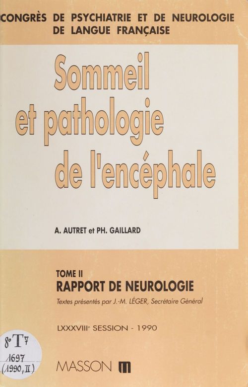 Couverture ebook de Rapport de neurologie, de Alain Autret, Congres De Psychiatrie Et De Neurologie, Philippe Gaillard