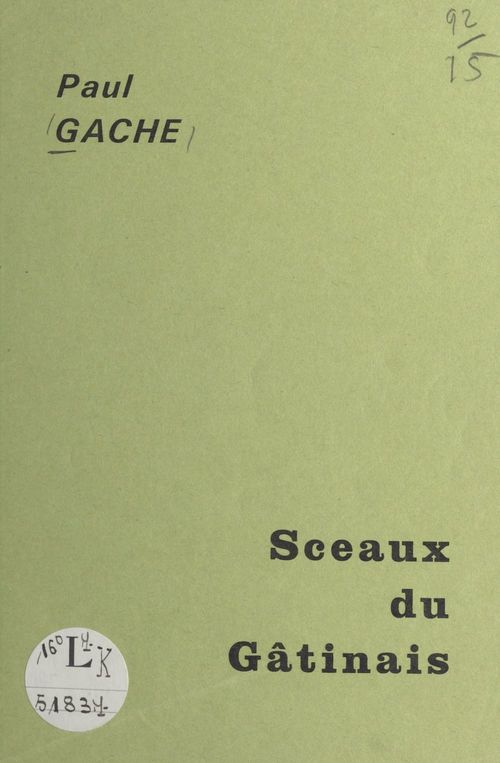 ebook cover of Sceaux du Gâtinais, by Paul Gache