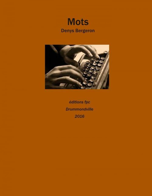 Couverture ebook de Mots, de Denys Bergeron