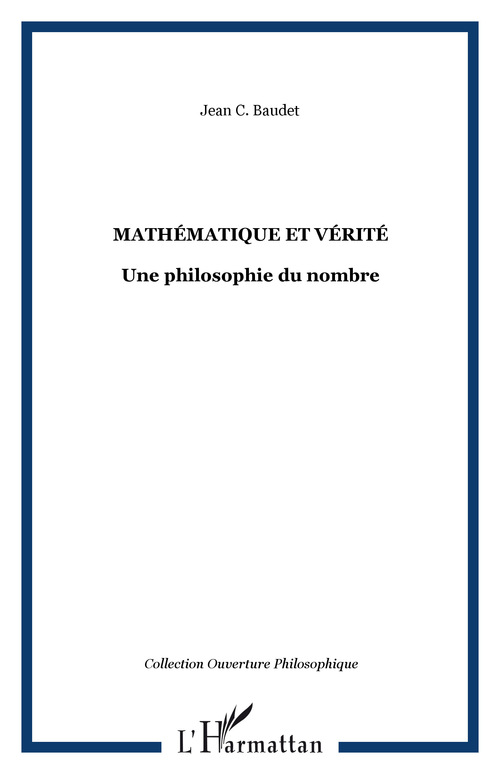Couverture ebook de Mathématique et vérité, de Jean C. Baudet