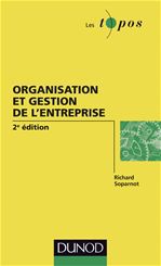 Couverture ebook de Organisation et gestion de l'entreprise - 2e édition, de Richard Soparnot
