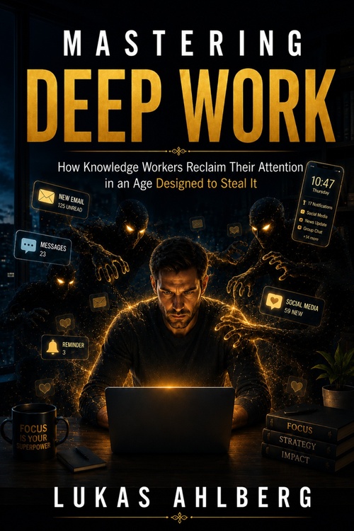 Couverture ebook de Mastering Deep Work, de Lukas Ahlberg