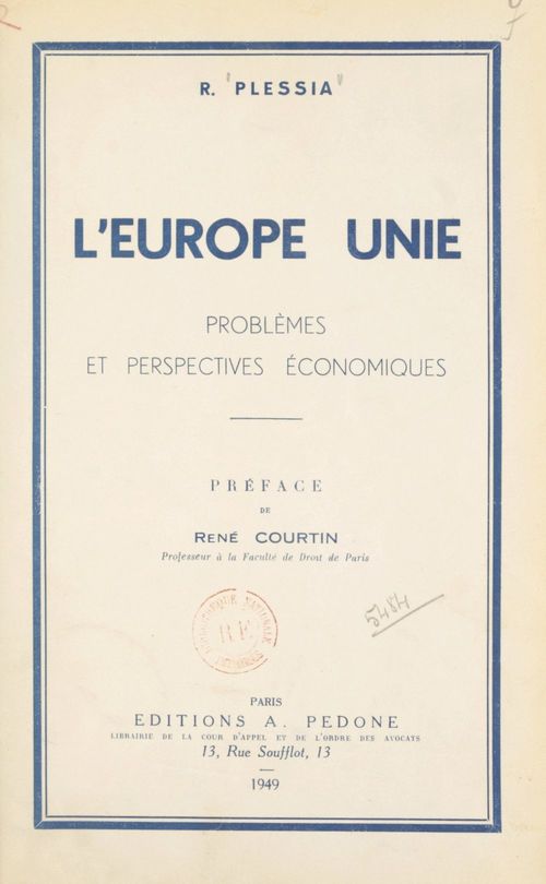 ebook cover of L'Europe unie, by Radu Plessia