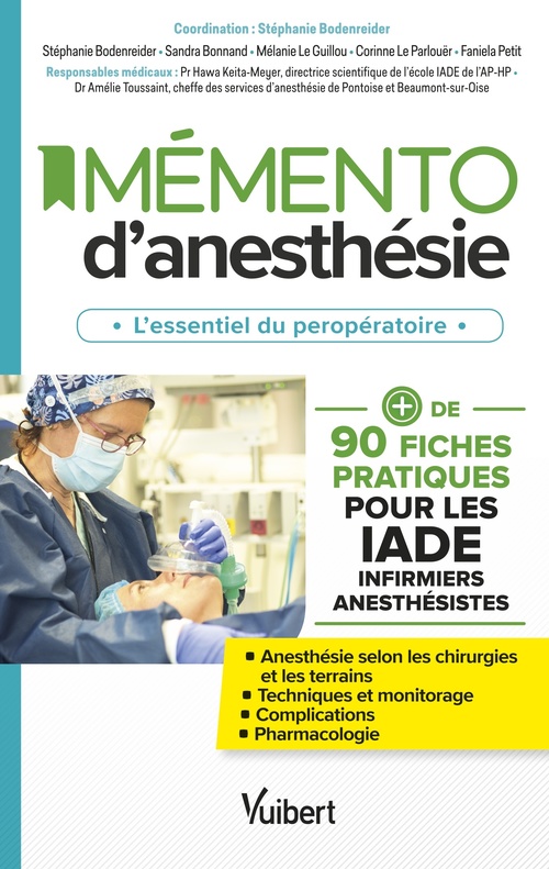 ebook cover of Mémento d´anesthésie : L'essentiel du peropératoire, by Stéphanie Bodenreider, Sandra Bonnand, Mélanie  Le Guillou, Corinne  Le Parlouer, Faniela  Petit