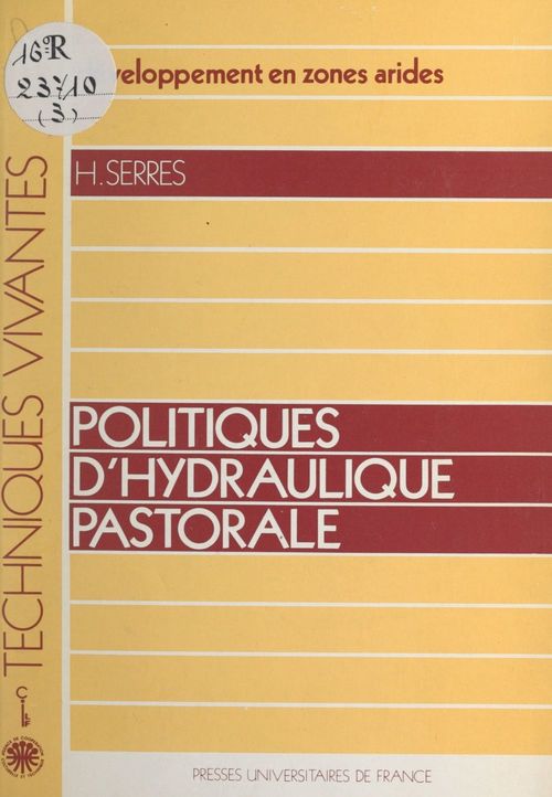 ebook cover of Politiques d'hydraulique pastorale, by Henri Serres