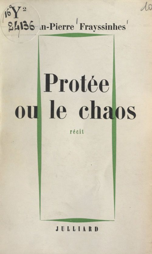 Couverture ebook de Protée ou le chaos, de Jean-Pierre Frayssinhes