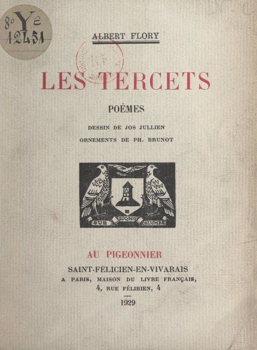 ebook cover of Les tercets, by Albert Flory