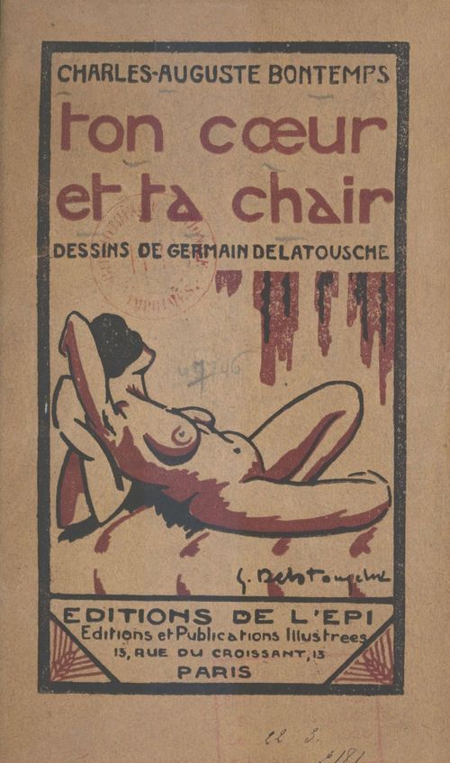 ebook cover of Ton coeur et ta chair, by Charles-Auguste Bontemps