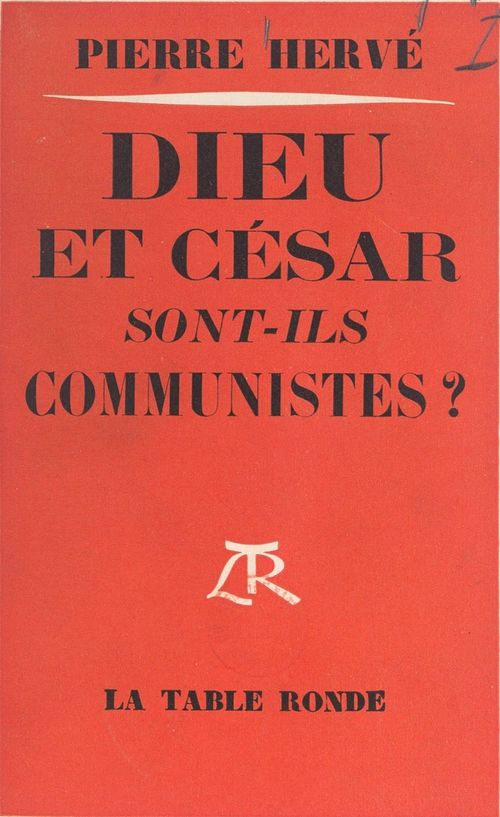 Couverture ebook de Dieu et César sont-ils communistes ?, de Pierre Hervé
