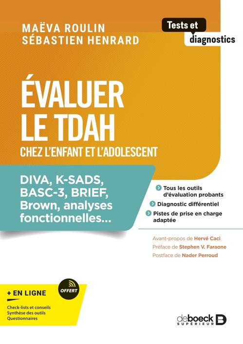 ebook cover of Evaluer le TDAH chez l'enfant et l'adolescent, by Maëva Roulin, Sébastien Henrard