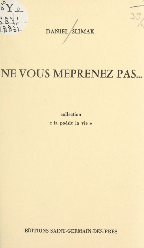 Couverture ebook de Ne vous méprenez pas..., de Daniel Slimak