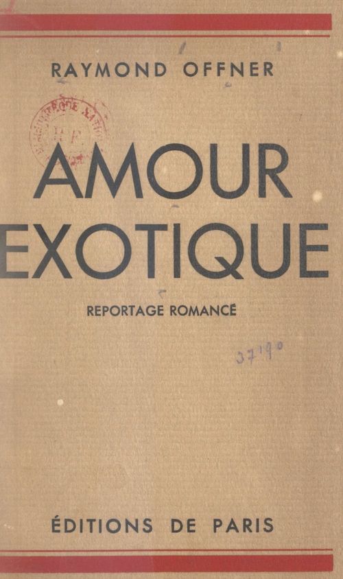 Couverture ebook de Amour exotique, de Raymond Offner