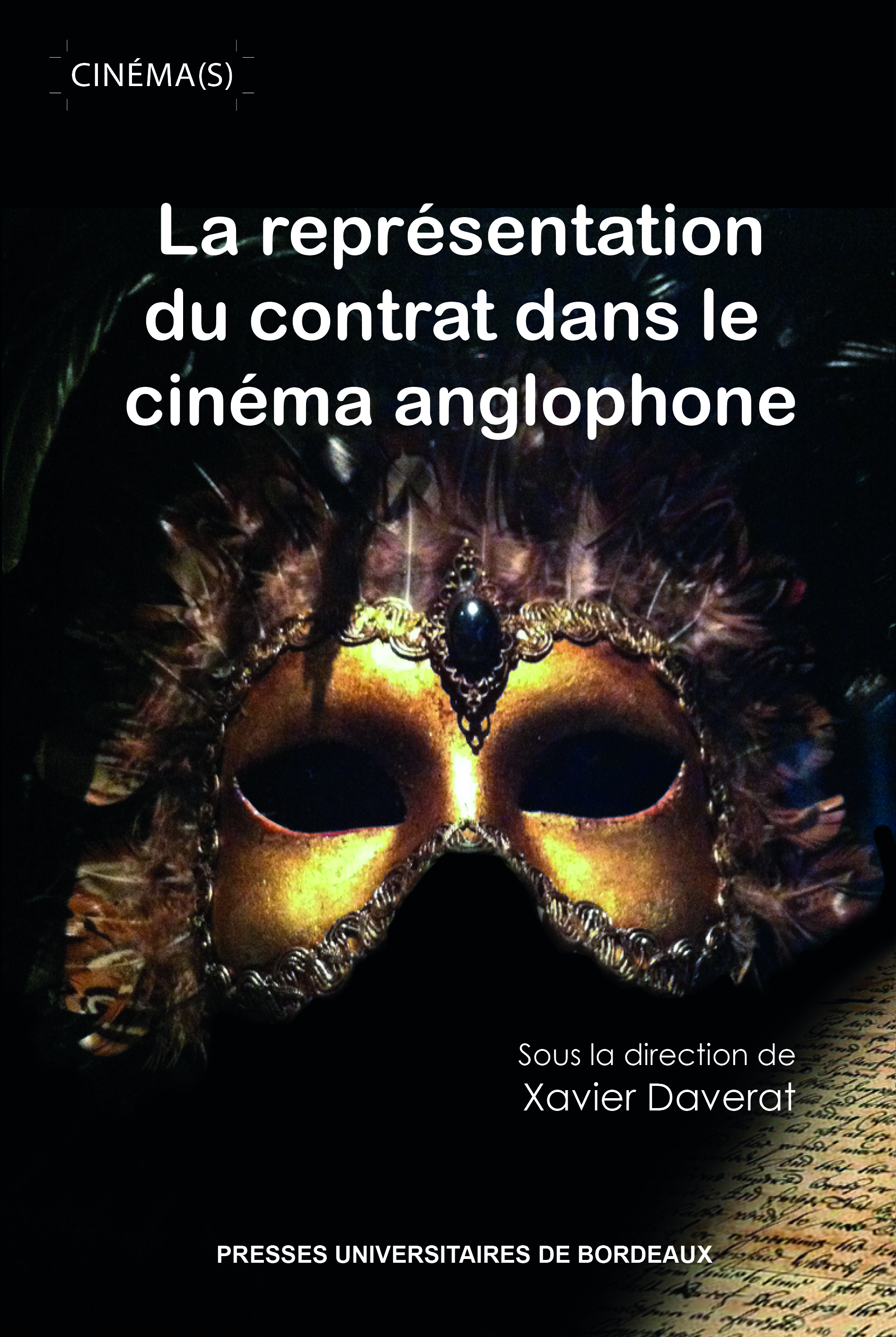Couverture ebook de La représentation du contrat dans le cinéma anglophone, de Xavier Daverat