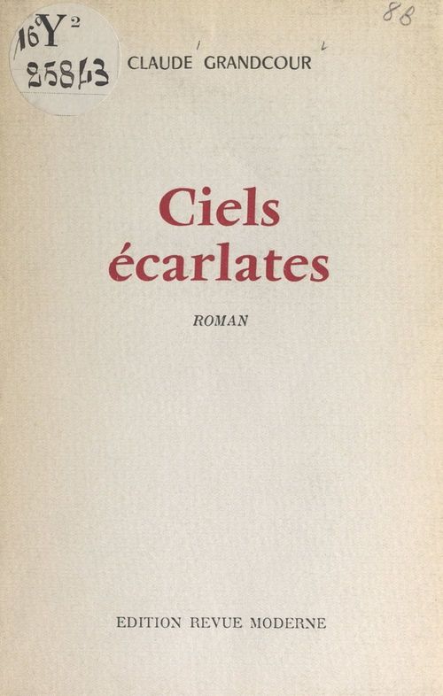 Couverture ebook de Ciels écarlates, de Claude Grandcour