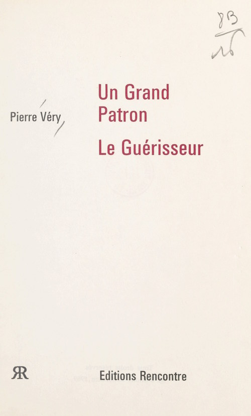 ebook cover of Un grand patron. Le guérisseur, by Pierre Véry