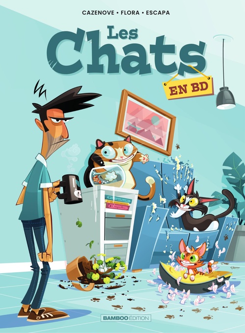 ebook cover of Les Chats en BD  - Tome 2 - Les Chats en BD, by Christophe Cazenove, Flora