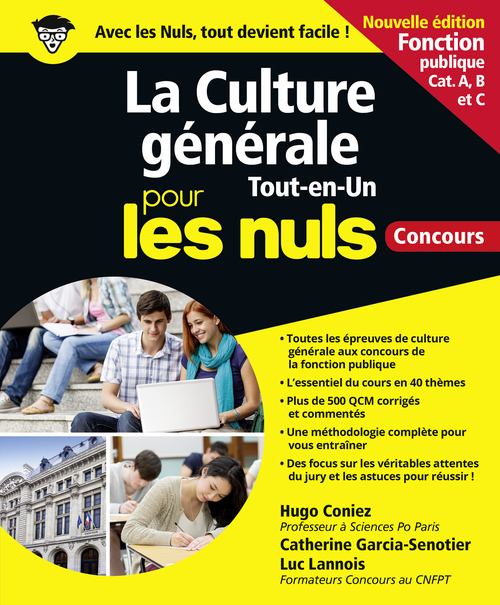 Couverture ebook de La Culture générale Tout en un Pour les Nuls concours - Fonction publique NE, de Hugo Coniez, Catherine Garcia-senotier, Luc Lannois