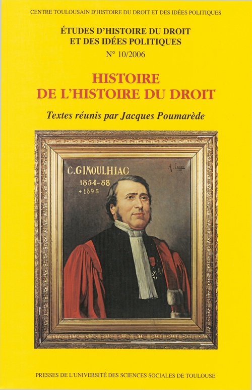 Couverture ebook de Histoire de l´histoire du droit, de