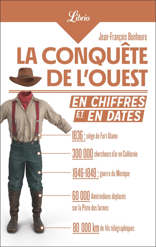 Couverture ebook de La Conquête de l'Ouest en chiffres et en dates, de Jean-François Bonhoure