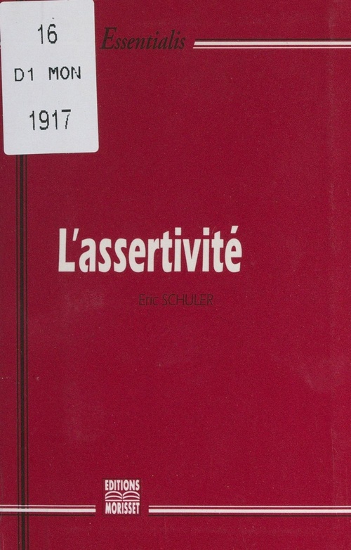Couverture ebook de L'assertivité, de Eric F. Schuler