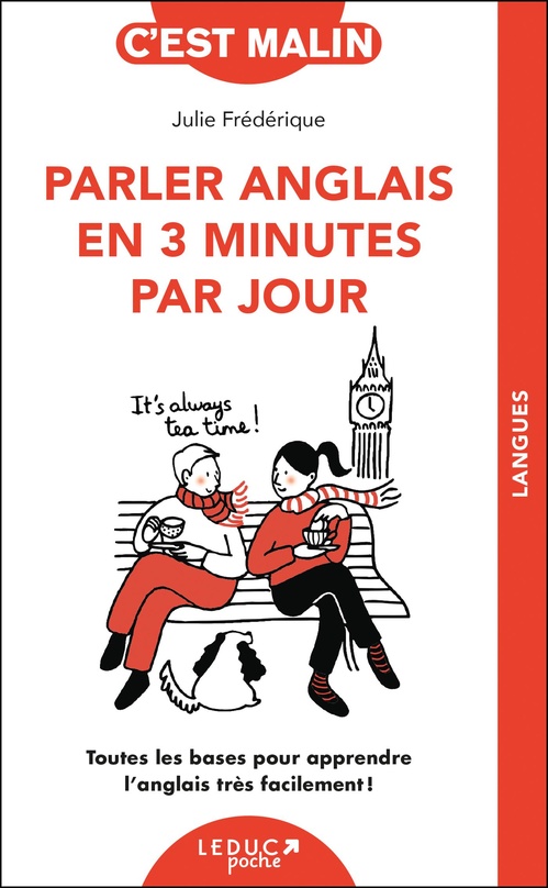 Couverture ebook de Parler anglais en 3 minutes par jour, c'est malin, de Julie Frédérique