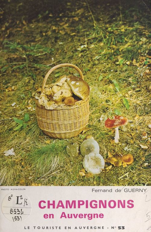 Couverture ebook de Les champignons en Auvergne, de Fernand De Guerny