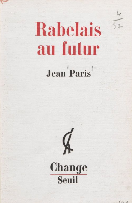 ebook cover of Rabelais au futur, by Jean Paris