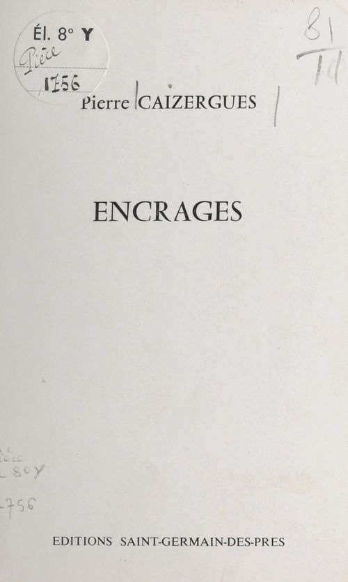 Couverture ebook de Encrages, de Pierre Caizergues