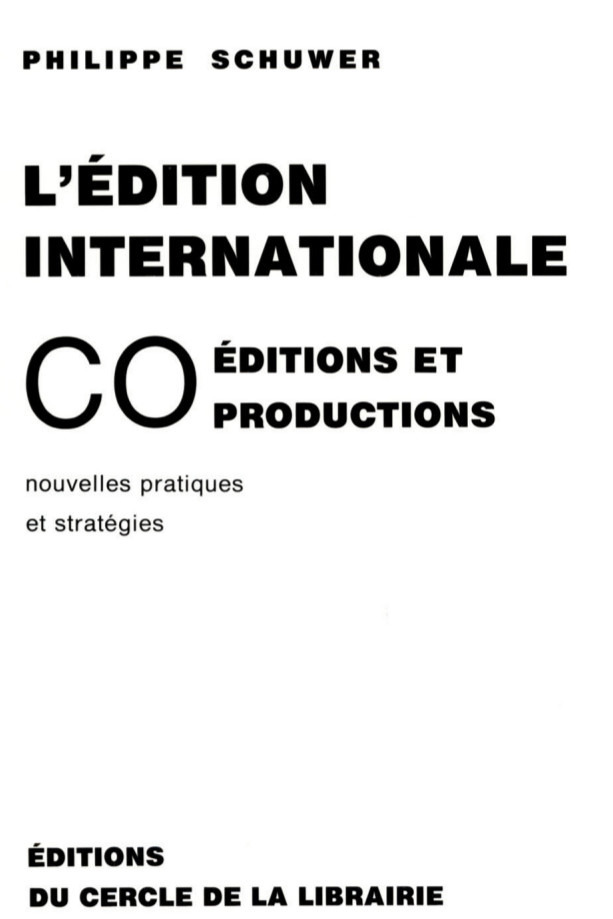 ebook cover of L' édition internationale, by Philippe Schuwer