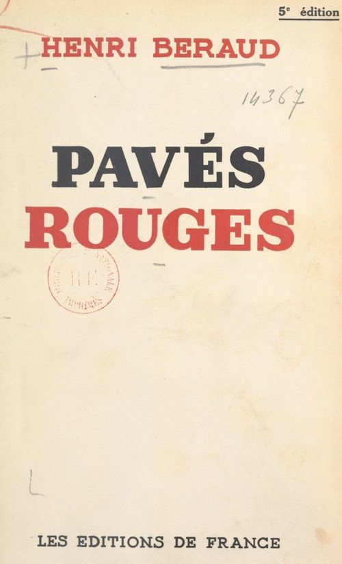 Couverture ebook de Pavés rouges, de Henri Beraud