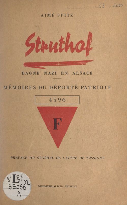 Couverture ebook de Struthof, bagne nazi en Alsace, de Aime Spitz