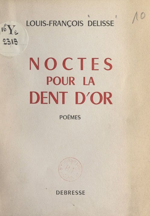 Couverture ebook de Noctes pour la dent d'or, de Louis-françois Delisse