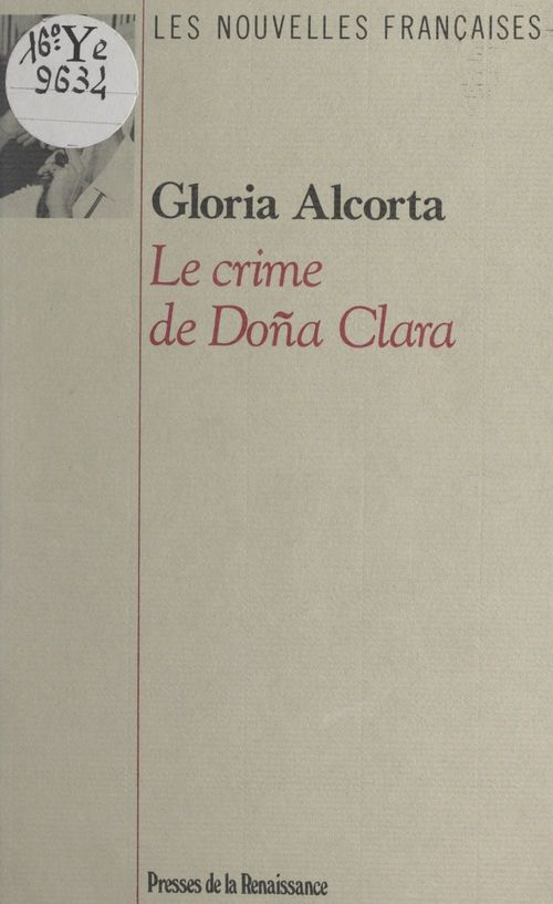 Couverture ebook de Le crime de Doña Clara, de Gloria Alcorta