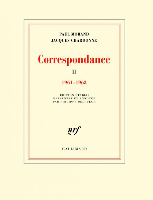 ebook cover of Correspondance (Tome 2) - 1961-1963, by Jacques Chardonne, Paul Morand