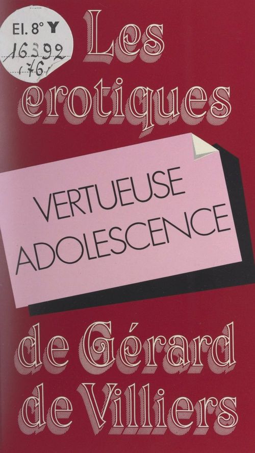 Couverture ebook de Vertueuse adolescence, de Gordon Mac Ready